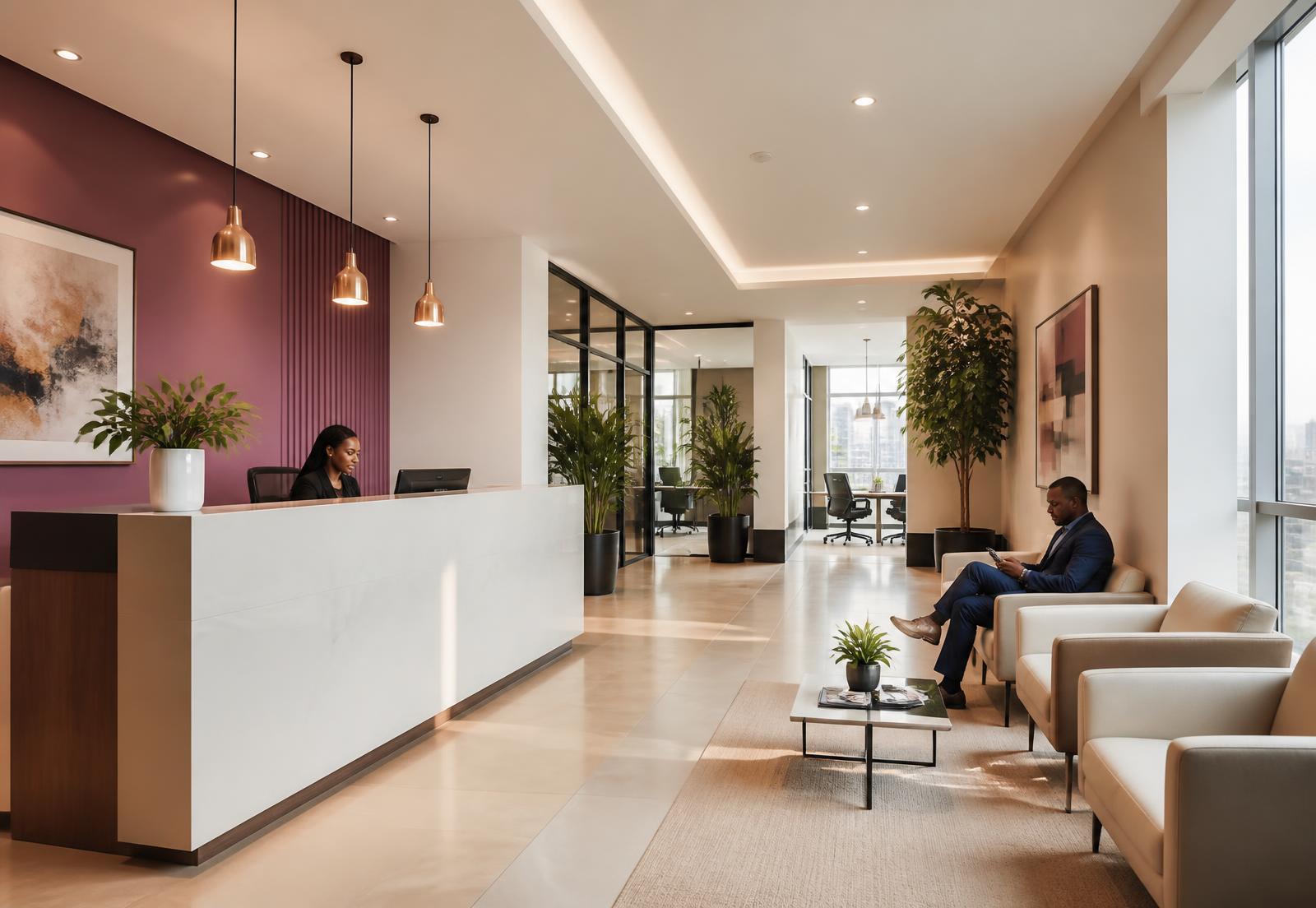 Option Financial Services head office reception in Ikeja, Lagos
